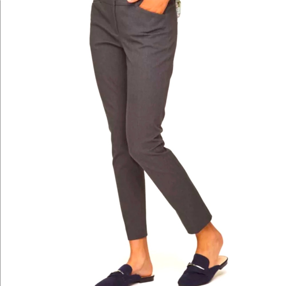 Loft Ankle Dress Pants Charcoal Grey